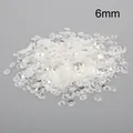 6mm pearlescent white flower sequins for DIY handmade jewelry and craft projects - High White 3D Flower Sequin (6mm)