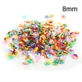 8mm colorful iridescent flower-shaped sequins for DIY jewelry making accessories - Metallic 3D Flower Sequin (8mm/Multi-Color)