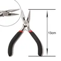 13 cm professionelle Flachrundzange für die Schmuckherstellung und Heimwerken Werkzeug - Flachrundzange (Ohne Zähne) / 13cm / Schwarzer Griff