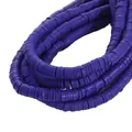 Perles premium à disque en argile polymère violet foncé de 6mm pour bijoux et colliers DIY - 6x1mm Perles en Vrac / Environ 350 Pièces/Paquet / Bleu saphir