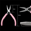 Rosa 12cm Präzisions-Flachrundzange für die Schmuckherstellung mit klaren Maßangaben - Flachzange / 12cm / Rosa