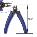 Manueller Schmuck-Seitenschneider mit blauem Griff 13 cm Präzisionswerkzeug für DIY-Basteln - Elektronikzange / 13cm / Blau