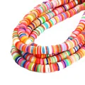 Perles Heishi en argile de 6 mm colorées pour la création de bijoux DIY et bracelets - 6x1mm Perles en Vrac / Environ 350 Pièces/Paquet / Mélange de Couleurs Claires