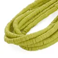 Perles Heishi premium 6mm en pâte polymère vert herbe pour création de bijoux et bracelets - 6x1mm Perles en Vrac / Environ 350 Pièces/Paquet / Jaune Néon