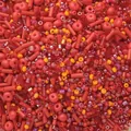 450g mixed red and orange glass seed beads and bugle beads for DIY jewelry craft making - Code 62 / 20g/Pack / Red Series
