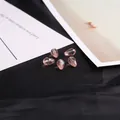Cinco cuentas de vidrio rosa facetadas para crear joyas de bricolaje como pulseras - Estilo Gota de Agua / 8x11mm (10 Piezas/Paquete) / Rosa