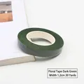 Dunkelgrünes Blumenband 1,2 cm breit 30 Yards für DIY-Blumenstielumwickeln - Breite 1.2cm Länge 30 Yards / Dunkelgrün