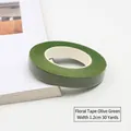 Olivgrünes Floristenband 1,2 cm breit für DIY künstliche Blumenstiele und Bastelarbeiten - Breite 1.2cm Länge 30 Yards / Olivgrün