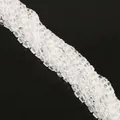 Perles de verre carrées transparentes 6mm pour la fabrication de colliers et bracelets DIY - 2x2mm (Env. 170-190 Pcs/Paquet) / Blanc Clair