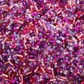 Mixed purple and pink glass seed beads and bugle beads for DIY jewelry making material - Code 60 / 20g/Pack / Purple