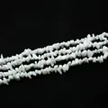 Natürliche weiße Achat-Splitterperlen für DIY-Schmuck und Kristallheilung. - Mittel 5-8mm 80cm/Strang / Synthetische Weiße Porzellan-Chips