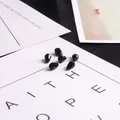 Cuentas de vidrio negro facetado en forma de gota para la creación de joyas DIY - Estilo Gota de Agua / 8x11mm (10 Piezas/Paquete) / Negro