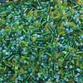 Assorted green and blue glass seed beads and bugle beads for DIY handmade jewelry crafting. - Code 58 / 20g/Pack / Green Series