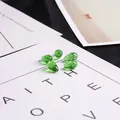 Cuentas de vidrio de cristal facetado verde en forma de gota para hacer joyas DIY - Estilo Gota de Agua / 10X15MM (Pack de 10) / Verde