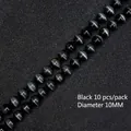 Perline in pietra occhio di gatto nere da 10mm, set da 10 per creazione gioielli DIY - 10 Pezzi/Confezione / Nero / 10mm