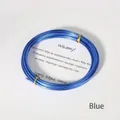 10-meter roll of flexible metallic blue aluminum wire for creative DIY crafts and gardening - Blue