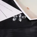 Cuentas de cristal de vidrio transparente facetadas en forma de gota para joyería DIY - Estilo Gota de Agua / 10X15MM (Pack de 10) / Blanco