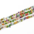 Tiras de cuentas de piedra de cristal natural y ágata irregulares para joyería DIY - Fragmentos de Cuarzo Craquelado Teñido