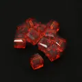 6mm faceted red square glass beads for DIY jewelry making and creative beadwork crafts. - Orange Red