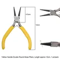 Professional yellow handled round-nose pliers for jewelry making and DIY wire wrapping craft 12cm - Double Round Nose Pliers / 1 Pack / Yellow