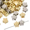 Gouden en zilveren stervormige losse kralen voor het maken van handgemaakte DIY sieraden - Ster (BSE043) / 30 Stuks/Verpakking (9x9mm) / Zilver