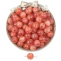 High-quality orange starry sky resin round beads with quicksand gold cat eye effect for DIY - 10mm (Hole approx 2mm) 10 Pcs/Pack / Orange Red