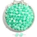 Mint green dream star resin cat-eye round beads for DIY jewelry making - 10mm (Hole approx 2mm) 10 Pcs/Pack / Grass Green