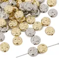 Zilveren en gouden CCB ster maan platte ronde kralen voor het maken van DIY-sieraden - Maan & Ster / 30 Stuks/Verpakking (9mm) / Zilver