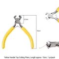 Yellow handle mini end cutting pliers for jewelry making DIY projects, 10cm length - End Cutting Pliers / 1 Pack / Yellow