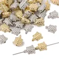 Zilveren en gouden schildpad vormige CCB kralen voor DIY sieraden maken en knutselen - Schildpad (BSE043) / 30 Stuks/Verpakking (8x10mm) / Zilver
