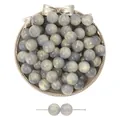 Dreamy starry sky grey resin beads with gold swirl faux cat-eye effect for DIY jewelry making - Gray