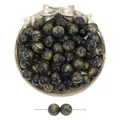 Starry sky resin beads with flowing gold effect for DIY jewelry making - Black