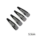 5,5 cm zwarte metalen klik-haarspeldjes voor DIY haaraccessoires en styling set - Klikspeldje (5.5cm) / Set van 20 Stuks / Zwart