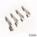 Zilveren metalen haarspelden van 5,5 cm in druppelvorm voor DIY-haaraccessoires. - Klikspeldje (5.5cm) / Set van 20 Stuks / Wit K Verguld