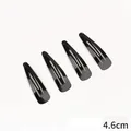 Set van vier zwarte 4,6 cm waterdruppel haarklemmen, DIY haaraccessoires benodigdheden - Klikspeldje (4.6cm) / Set van 20 Stuks / Zwart