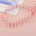 Perles rondes en verre de cristal rose translucide de qualité pour bijoux DIY artisanat - 4mm (environ 75 pièces/paquet) / Rose