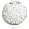 White resin cat-eye round beads for DIY handmade jewelry bracelets and necklaces - White