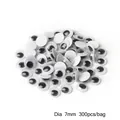 Self-adhesive black and white googly eyes 7mm diameter for DIY craft projects 300pcs - Diameter 7mm about 300/bag
