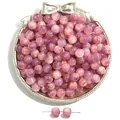 Dreamy pink cat-eye resin beads with glitter gold sand effect for DIY jewelry crafts - Violet