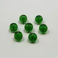 Perles rondes en cristal vert transparent pour la création de bijoux faits main - Vert