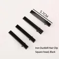 Set van zwarte ijzeren eendenbek haarklemmen van 5,7 cm voor DIY haaraccessoires - Vierkante Eendebek Clip / 20 Stuks/Verpakking (5.7cm) / Zwart