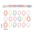 85pcs pastel acrylic chain links for DIY jewelry making 18x13mm SKU. - Style #31 / Approx. 85 Pieces/Pack (18x13mm) / Ice Cream Multicolor (Random Mixed)