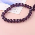 Perles rondes en verre de cristal violet transparent pour bijoux faits à la main - Violet