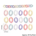 Colorful macaron acrylic chain links for DIY jewelry making, 24x17mm size, 45 pieces - Style #32 / Approx. 45 Pieces/Pack (24x17mm) / Ice Cream Multicolor (Random Mixed)