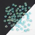 Irillerende turquoise schelp glaskralen voor doe-het-zelf sieraden maken accessoire - Set van 20 Stuks / Gouden Glitter Doorschijnend Cyaan