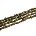 Natürliche Unakit-Kristall-Splitterperlen für DIY-Schmuckherstellung und Kristallheilung - Mittel 5-8mm 80cm/Strang / Natürliche Unakit-Chips