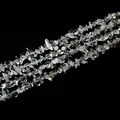 Natürliche klare Quarz-Bruchsteine für DIY-Schmuckherstellung und Kristallheilung - Mittel 5-8mm 80cm/Strang / Natürliche Weiße Kristallsplitter