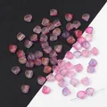 20 stuks iriserende roze en paarse glazen sint-jakobsschelpkralen voor het maken van sieraden - Set van 20 Stuks / Gouden Glitter Purperrood