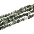 Natürliche Moosachat Splitterperlen Steinperlen für DIY Schmuckherstellung Zubehör - Mittel 5-8mm 80cm/Strang / Natürliche Indische Achat-chips