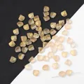 Iriserende schelpvormige glazen kralen voor DIY sieraden in champagne en gouden afwerking - Set van 20 Stuks / Gouden Glitter Beige